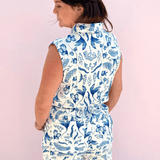 Pretty in Porcelain Sleeveless Romper - Pep & Punch