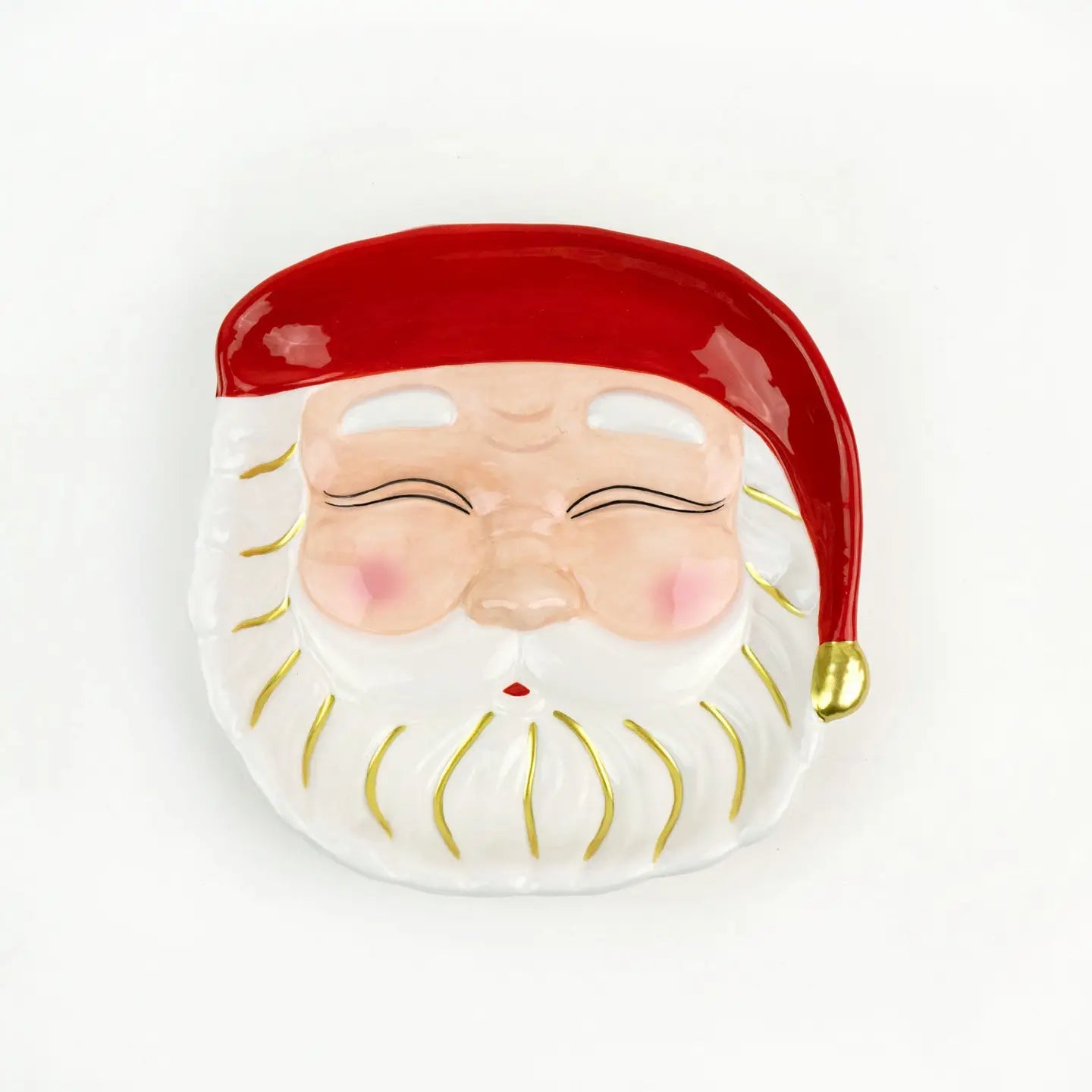 Red Santa Dessert Plate - Pep & Punch