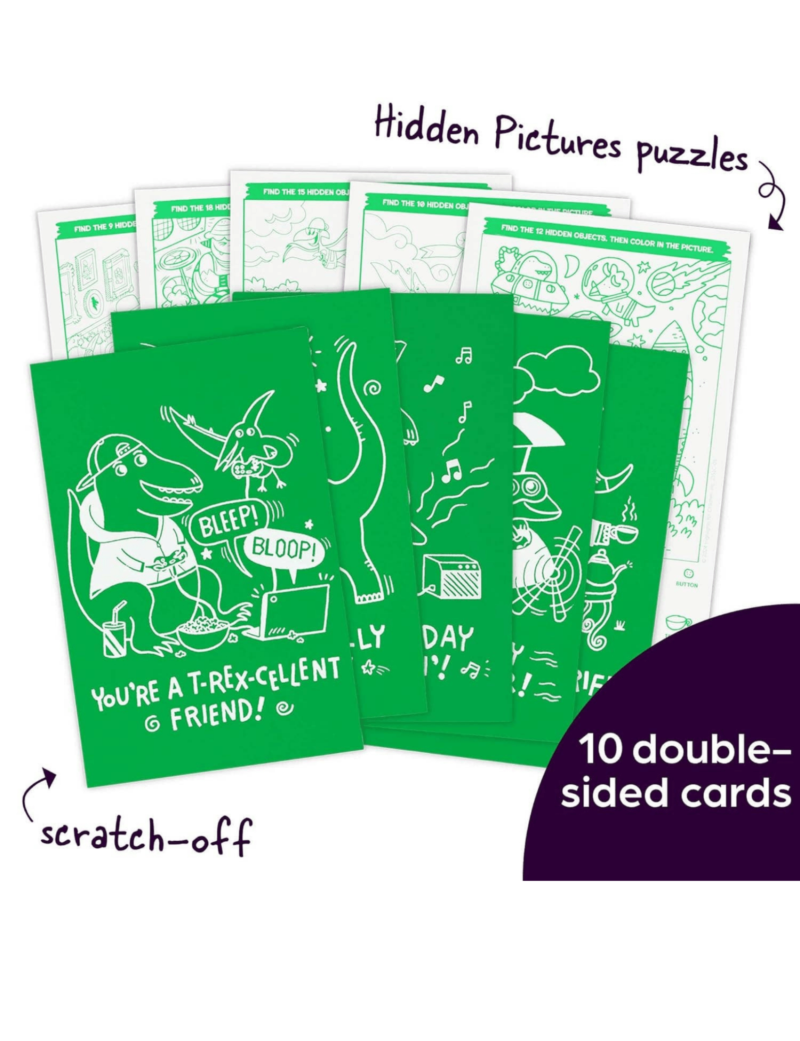 Scratch & Play Dinosaur Hidden Pictures Activity Book - Pep & Punch