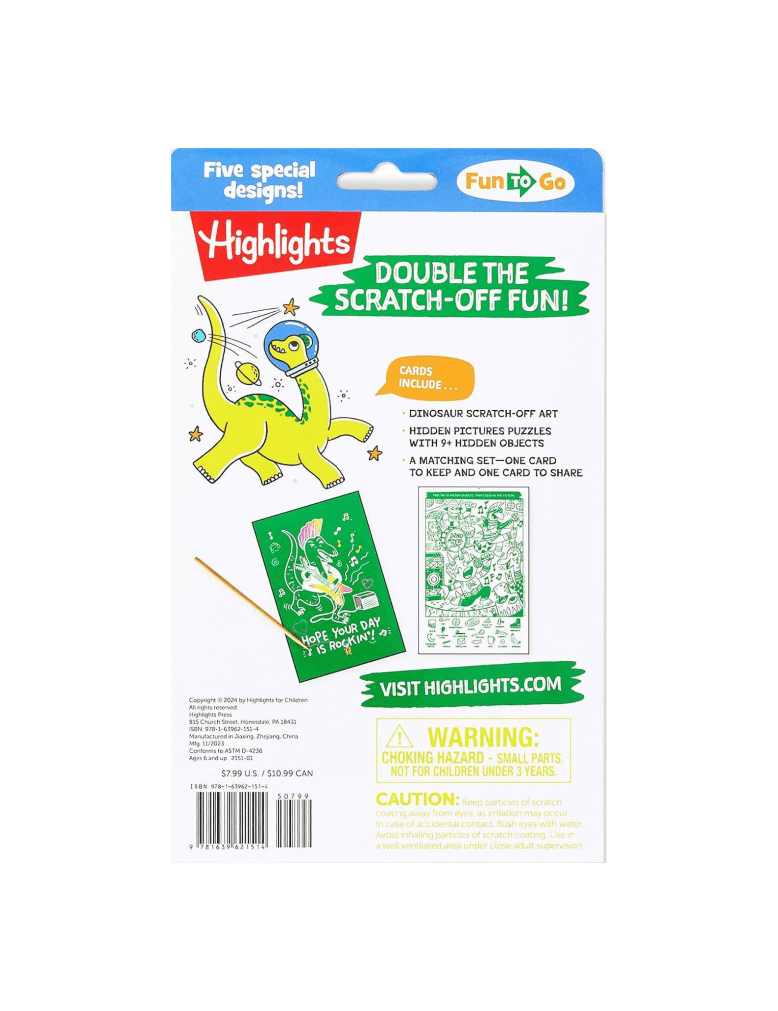 Scratch & Play Dinosaur Hidden Pictures Activity Book - Pep & Punch
