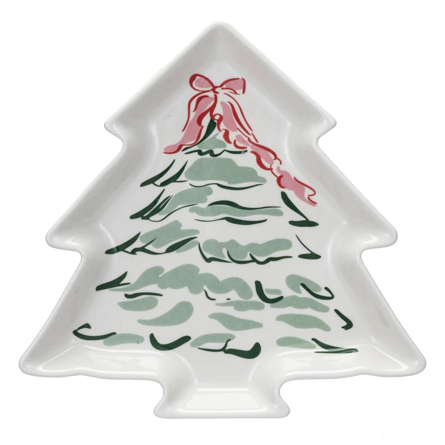 Stoneware Tree Shaped Plate - Pep & Punch