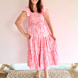 Sunset Toile Midi Dress - Pep & Punch