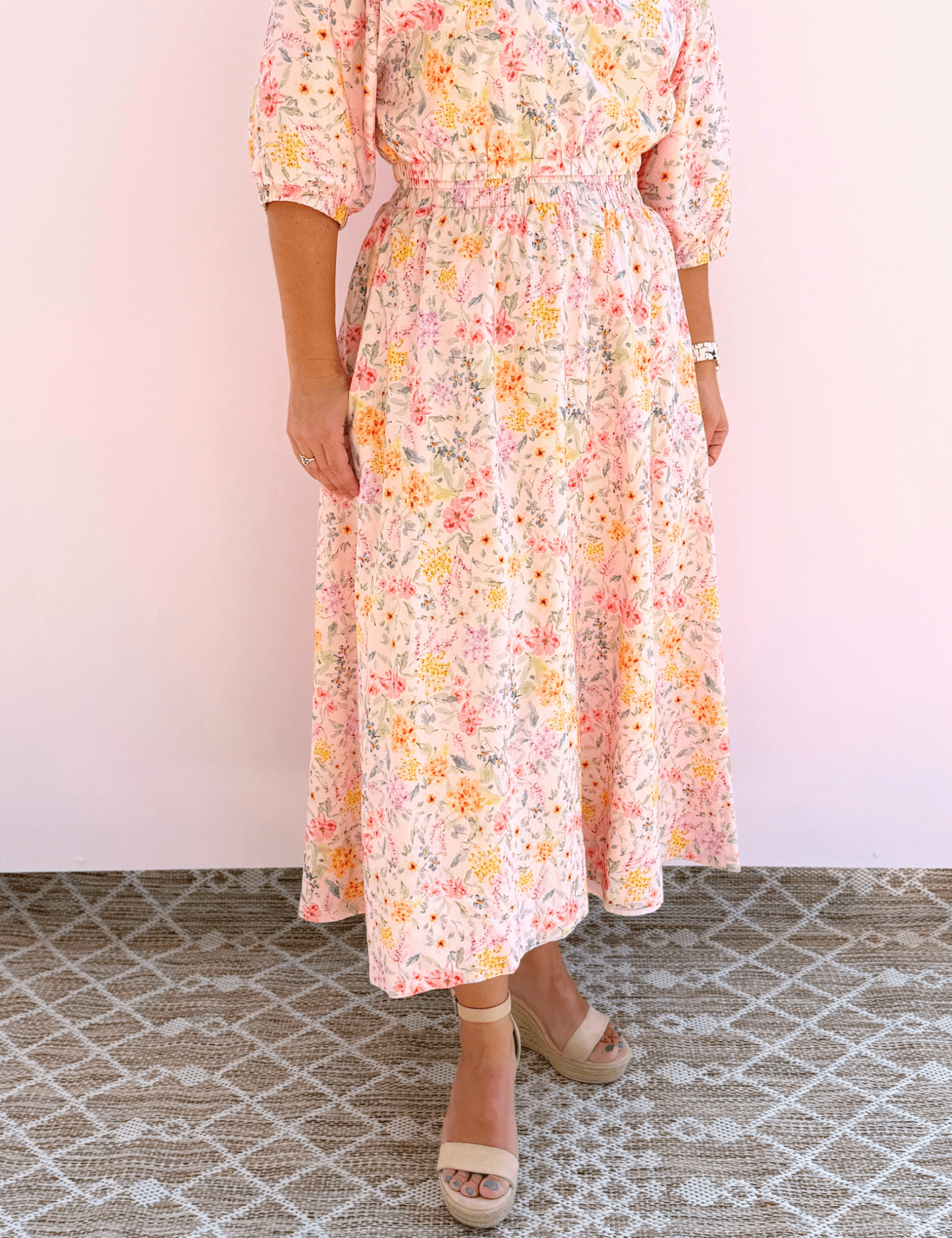 Tara Floral Midi Skirt - Pep & Punch