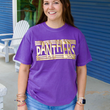 Panthers Purple Tee | Metallic Gold Puff