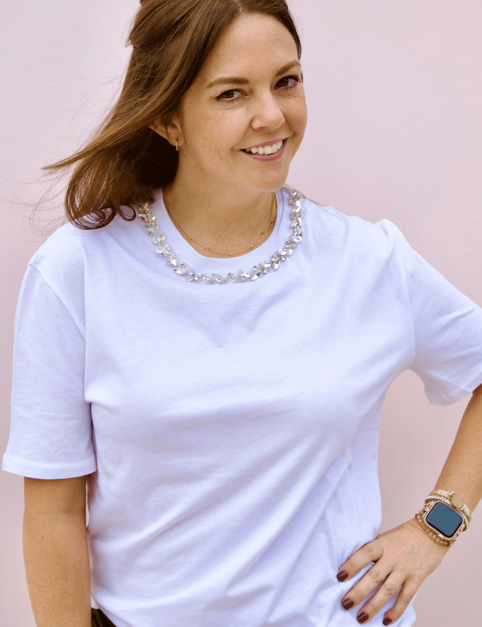 Beth Embellished Tshirt - Pep & Punch