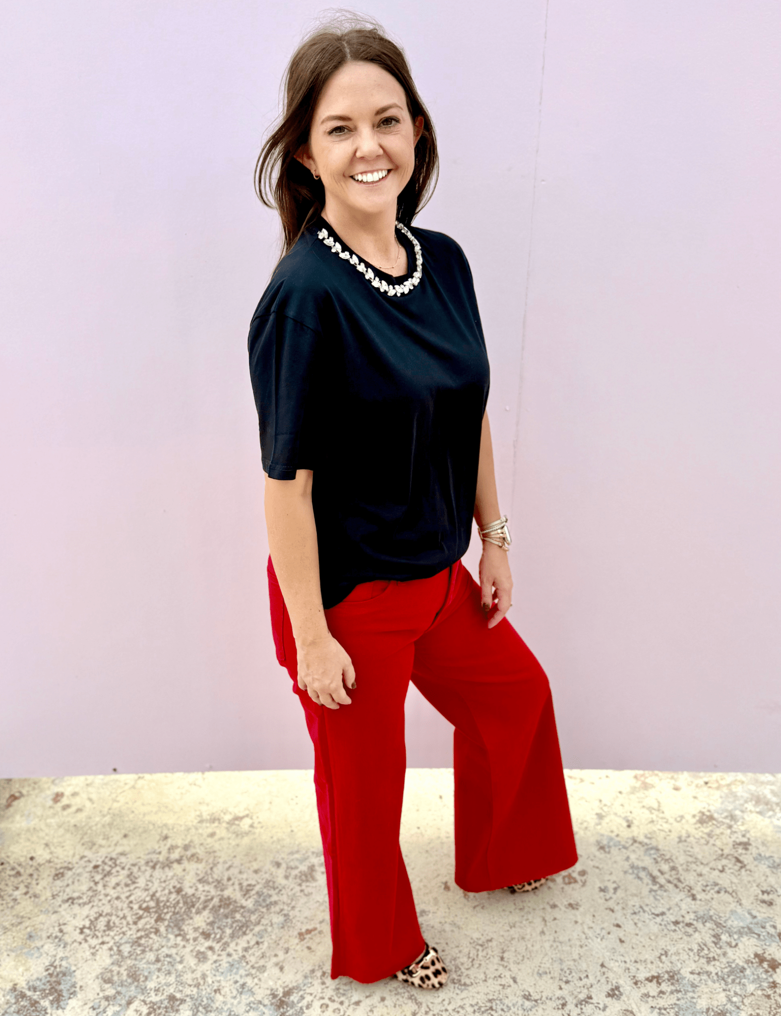 Beth Embellished Tshirt - Pep & Punch