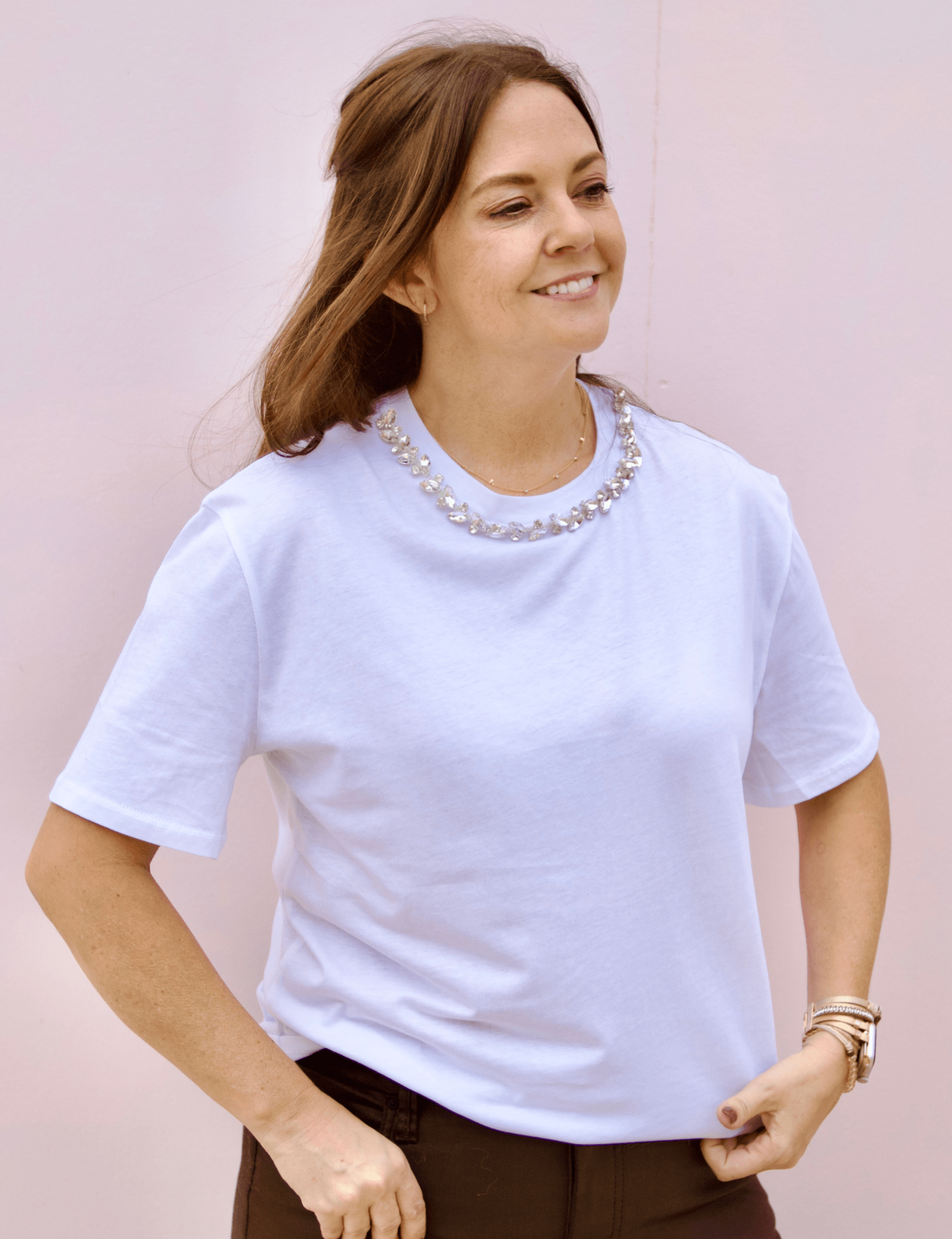 Beth Embellished Tshirt - Pep & Punch