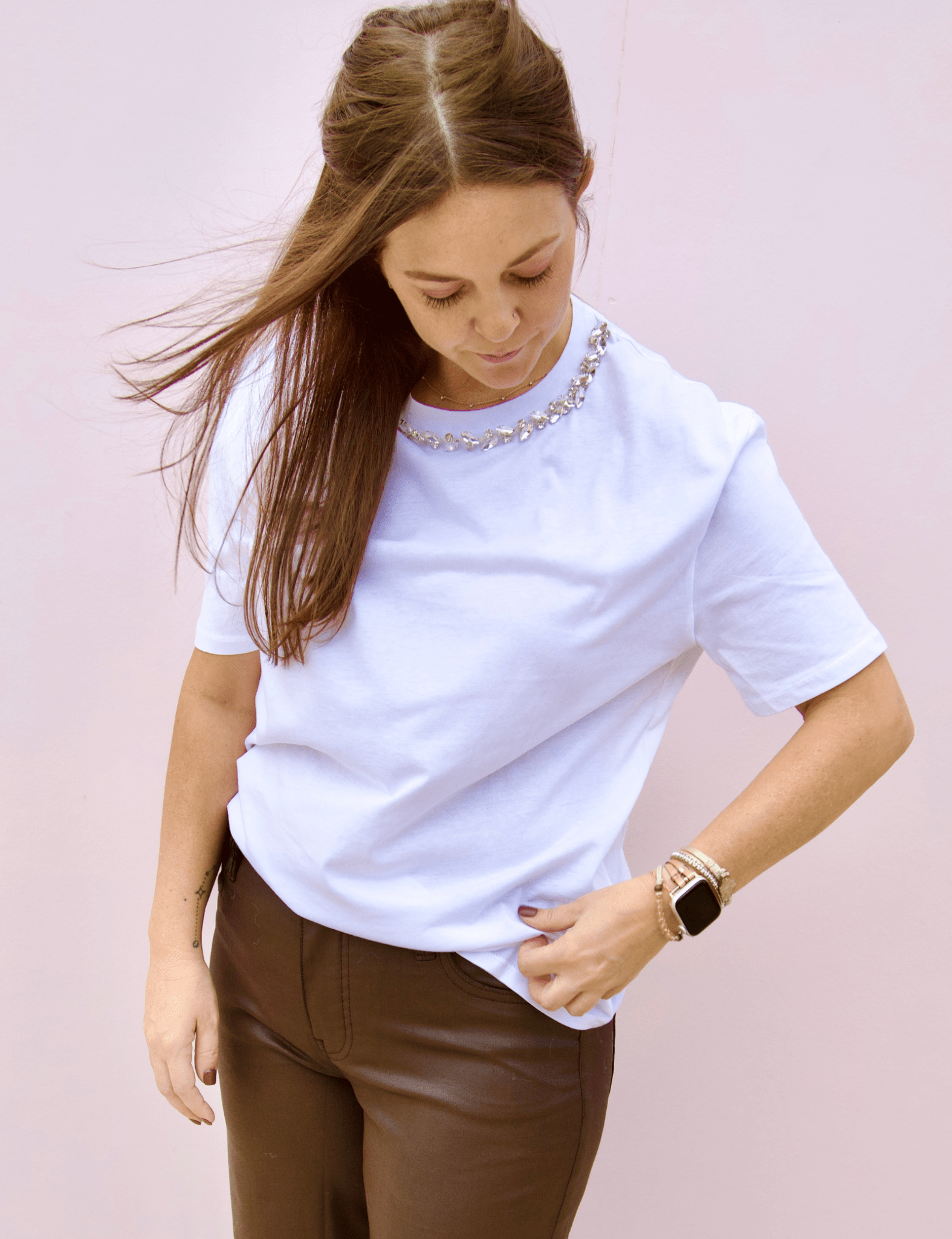 Beth Embellished Tshirt - Pep & Punch