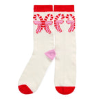 Candy Cane Bow Socks - Pep & Punch