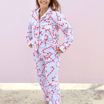 Candy Cane Stripe Flannel Pj Set - Pep & Punch