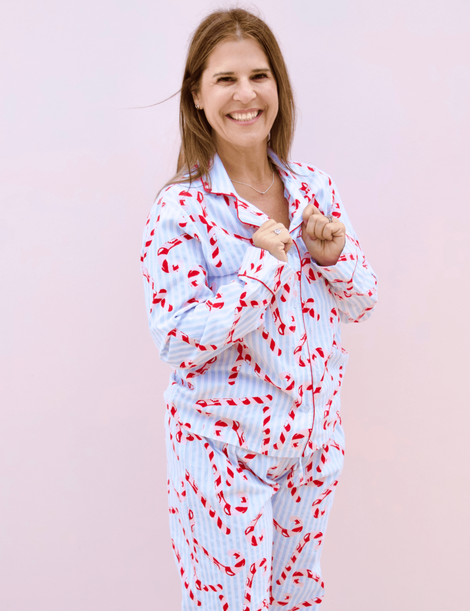 Candy Cane Stripe Flannel Pj Set - Pep & Punch