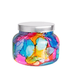 Capri Blue | Volcano 8 oz, Rainbow Watercolor Candle - Pep & Punch