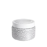 Capri Blue | Volcano 8.5 oz, Travel White Printed Tin Candle - Pep & Punch