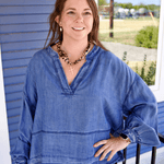 Celeste Denim Top - Pep & Punch