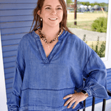 Celeste Denim Top - Pep & Punch