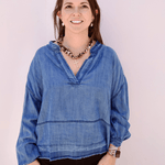 Celeste Denim Top - Pep & Punch