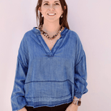 Celeste Denim Top - Pep & Punch