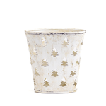 Christmas Tree Gift Tin Antique White 6" - Pep & Punch