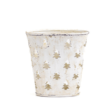 Christmas Tree Gift Tin Antique White 6" - Pep & Punch