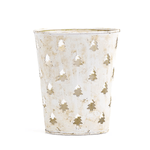 Christmas Tree Gift Tin Antique White 8" - Pep & Punch