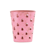 Christmas Tree Gift Tin Pink 8" - Pep & Punch