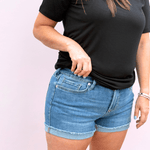 Dear John | Ava Mid Rise Cuffed Denim Shorts - Pep & Punch
