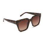 DIFF EYEWEAR | Ariana Glitter Tortoise + Brown Sunglasses Polarized - Pep & Punch