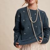 Dottie Embroidered Knit Sweater - Pep & Punch