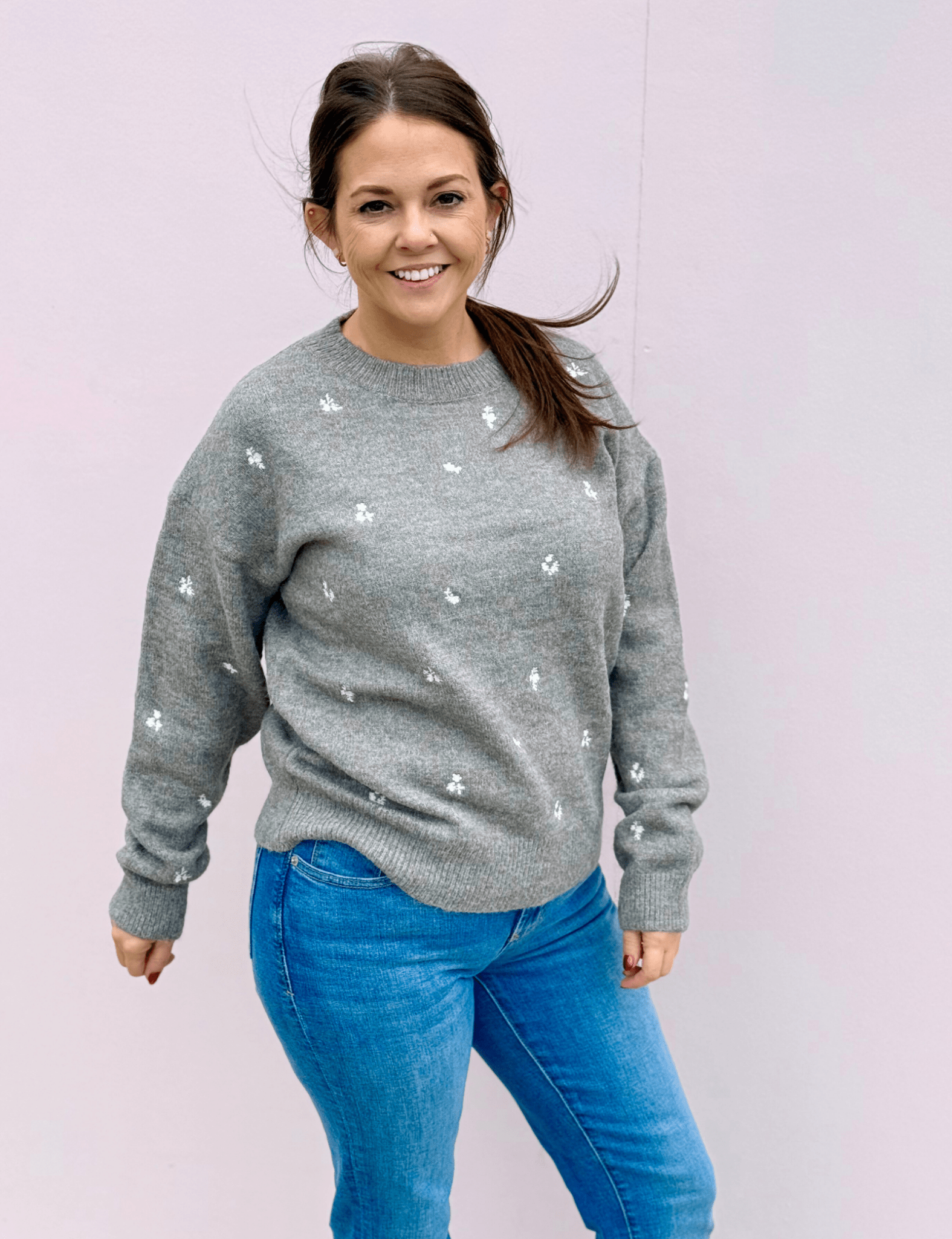 Dottie Embroidered Knit Sweater - Pep & Punch