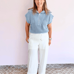 Erin Stripped Wide Leg Pants - Pep & Punch