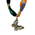 Gemelli | Brenda Beaded Scarf Necklace with Butterfly - Pep & Punch