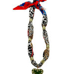 Gemelli | Brittany Beaded Scarf Necklace with Gem Heart - Pep & Punch