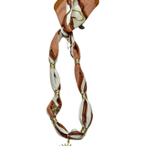 Gemelli | Dakota Beaded Scarf Necklace with Gold Sun - Pep & Punch