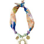 Gemelli | Lauren Knotted Scarf Necklace with 3 charms - Pep & Punch