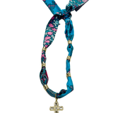 Gemelli | Laurie Beaded Scarf Necklace with Gem Cross - Pep & Punch