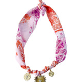 Gemelli | Veronica Knotted Scarf Necklace with 3 charms - Pep & Punch