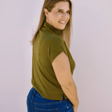 Guinevere Mock Neck Top - Pep & Punch