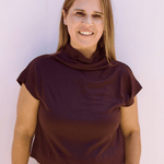 Guinevere Mock Neck Top - Pep & Punch