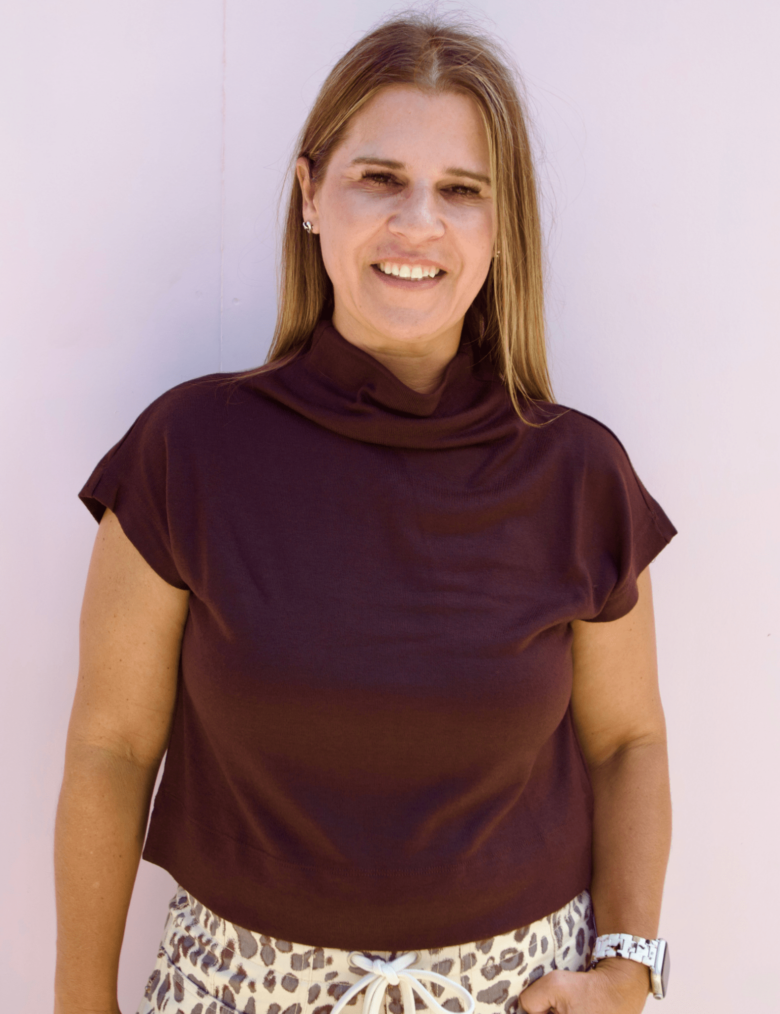 Guinevere Mock Neck Top - Pep & Punch