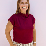 Guinevere Mock Neck Top - Pep & Punch