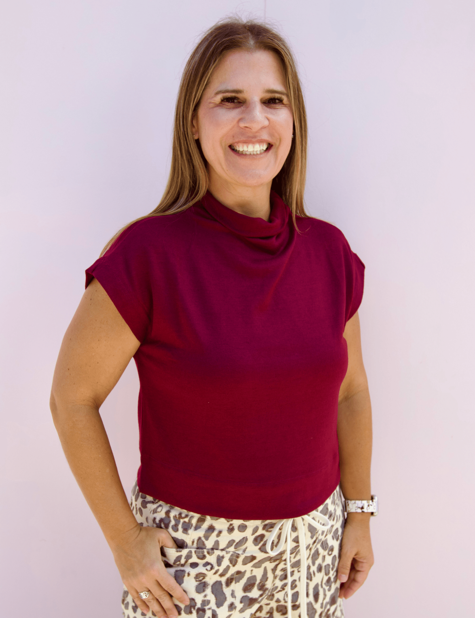 Guinevere Mock Neck Top - Pep & Punch