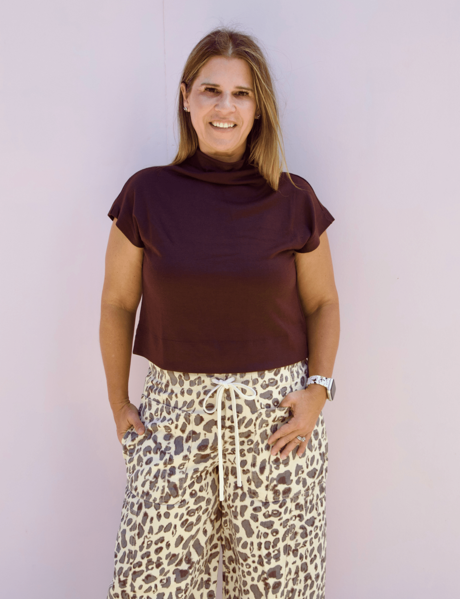Guinevere Mock Neck Top - Pep & Punch