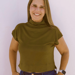 Guinevere Mock Neck Top - Pep & Punch