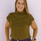 Guinevere Mock Neck Top - Pep & Punch