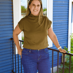 Guinevere Mock Neck Top - Pep & Punch