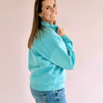 Heather Fleece Half Zip Sweatshirt - Pep & Punch