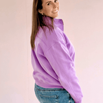 Heather Fleece Half Zip Sweatshirt - Pep & Punch