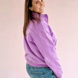 Heather Fleece Half Zip Sweatshirt - Pep & Punch