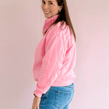 Heather Fleece Half Zip Sweatshirt - Pep & Punch