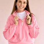 Heather Fleece Half Zip Sweatshirt - Pep & Punch